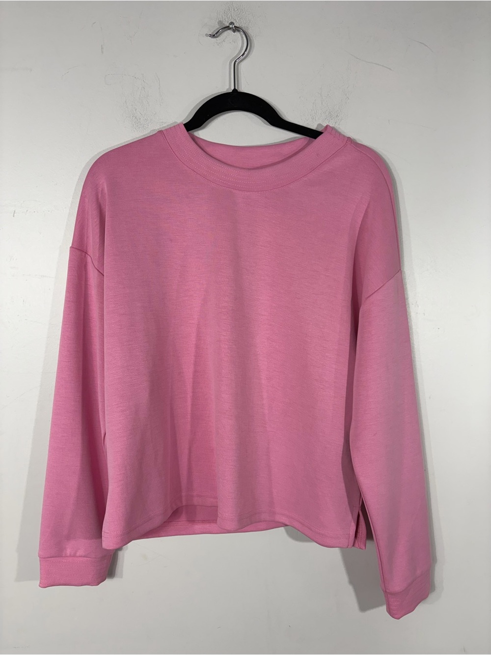 MAC Casual Collection Pink Modal Blend Long Sleeve Crewneck Top Size US 6